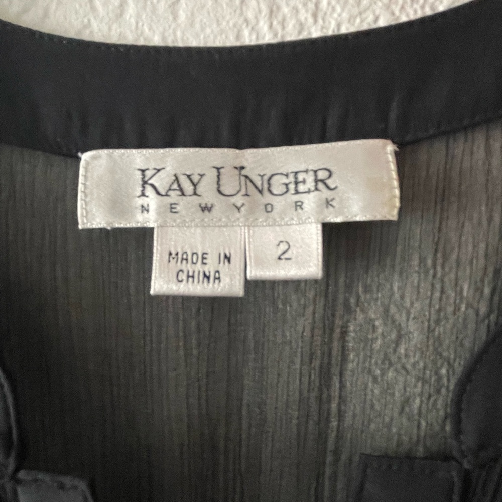 Vintage Kay Unger Black Cocktail Dress Size 2 - Picture 10 of 11